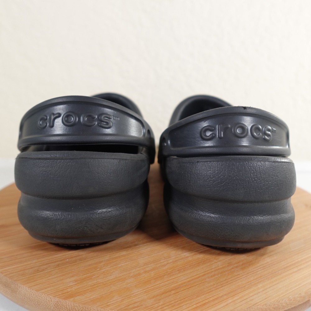Crocs Bistro Mens 8 Womens 10 Clogs Slip Resistant Shoes Nurse Chew Work Black - Picture 7 of 11